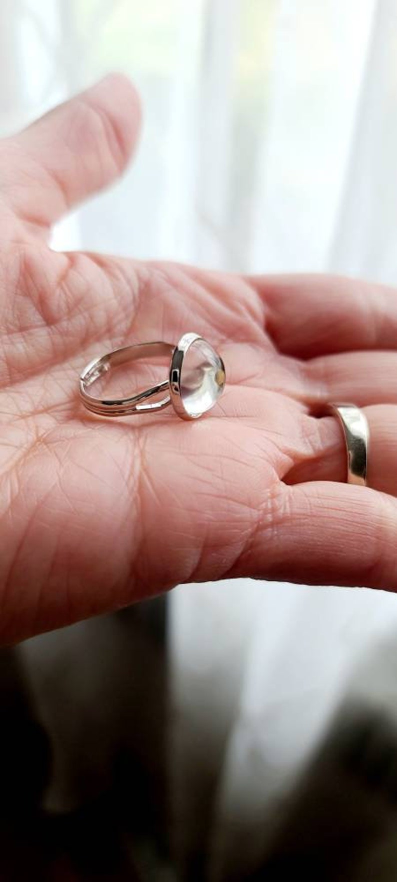 Mustard Seed Ring Resin Adjustable Ring Inspirational Jewelry Etsy