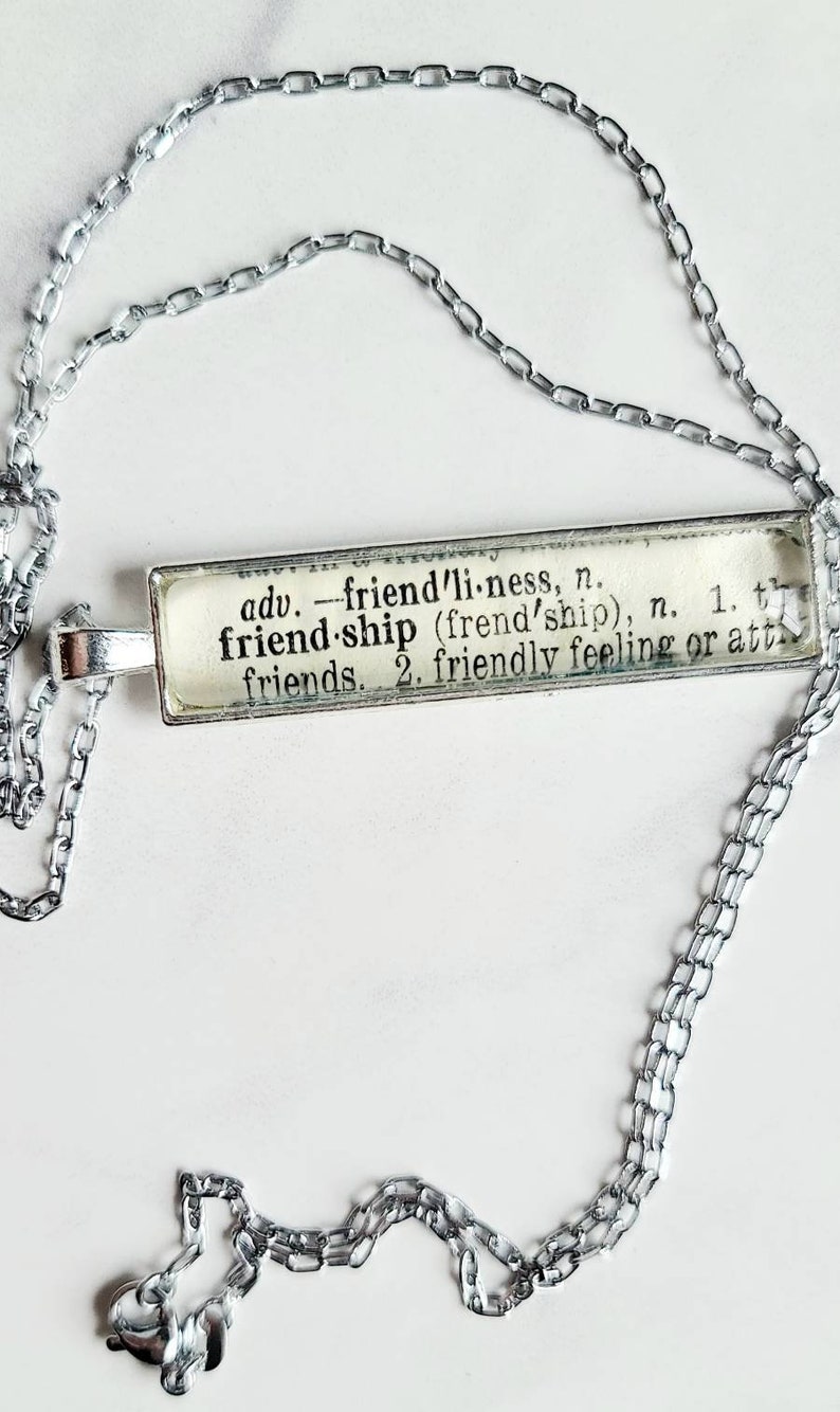 Friendship necklace Best Friends gift Friendship Gift Friendship word pendant Best Friends Gift