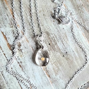 Mustard seed teardrop resin pendant faith Matthew 17:20