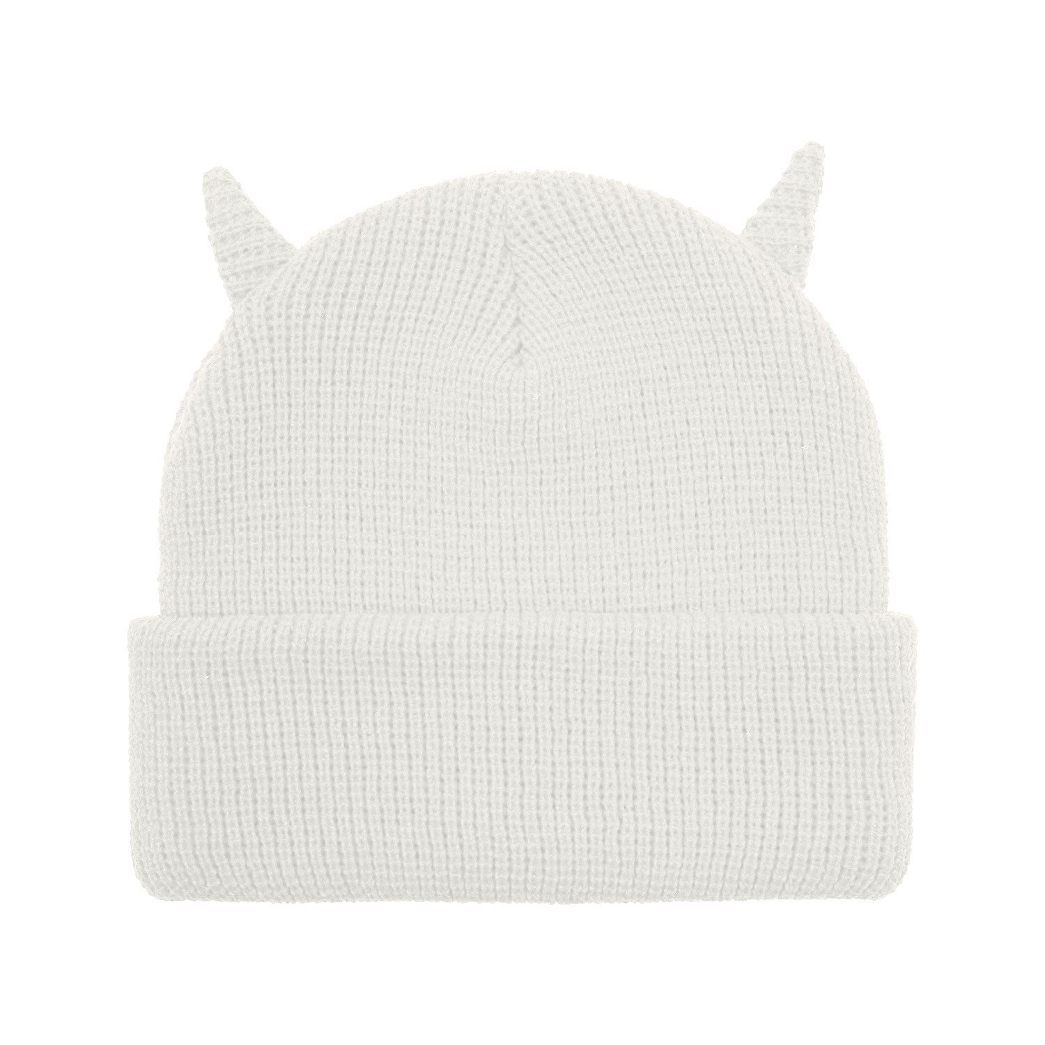 ☆WKNDRS☆ DEVIL BEANIE WHITE WS2401BN02WT DEVIL BEANIE (WHITE) - WKNDRS | 60% - Asian Fashion Online Store