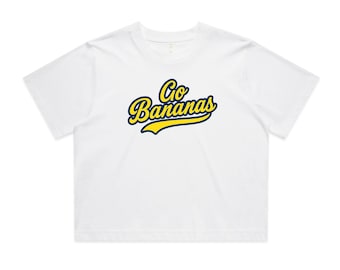Go Bananas Cropped womens Tshirt Sav Savannah baseball