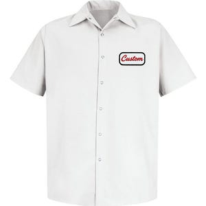 Custom Mechanic Shirt With Custom Patch with Your name Work Shirt Button Down Striped