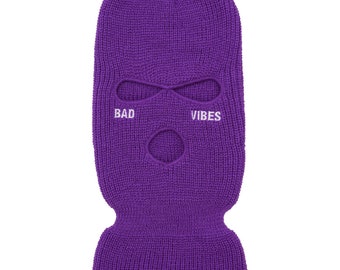 Bad vibes ski mask balaclava Bally Purple