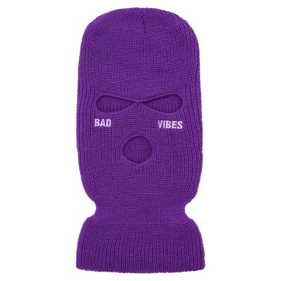 Bad Vibes Ski Mask Balaclava Bally Purple - Etsy