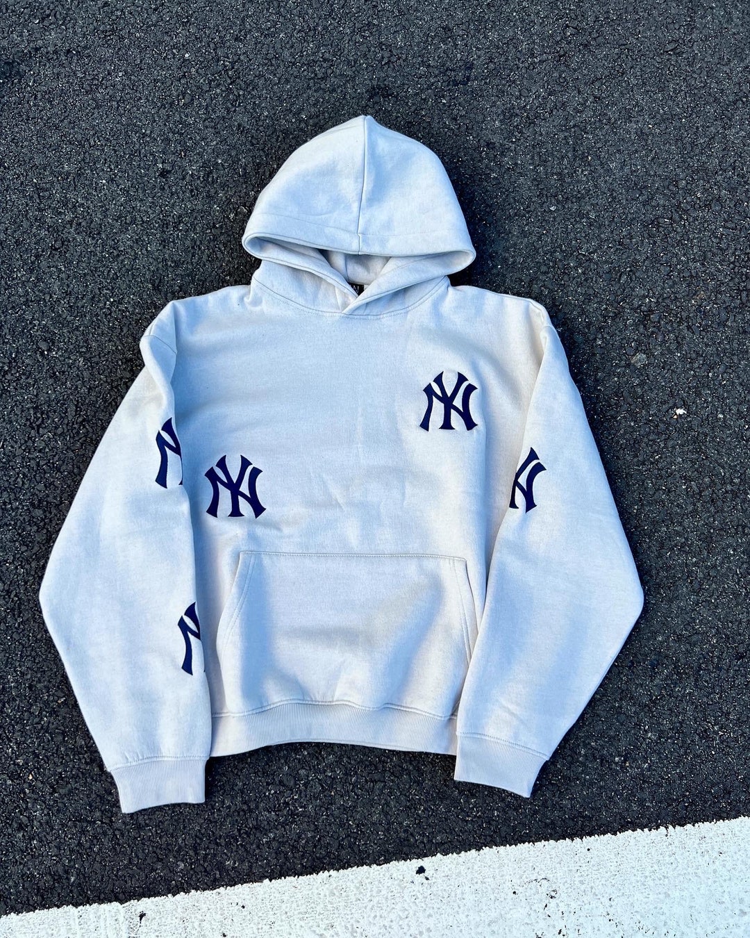 New York Embroidered Hoodie Boxy Fit - Etsy