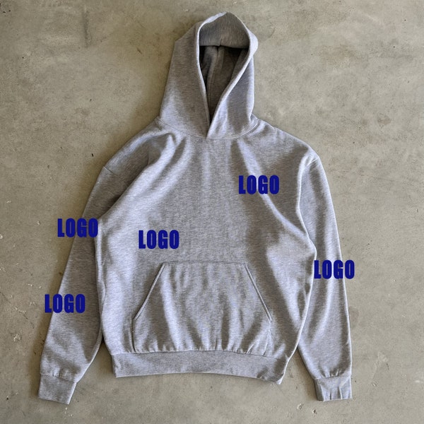 Custom 5 Spot Embroidered Hoodie Boxy Fit