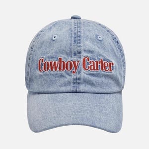 Cappello da cowboy Carter blu denim