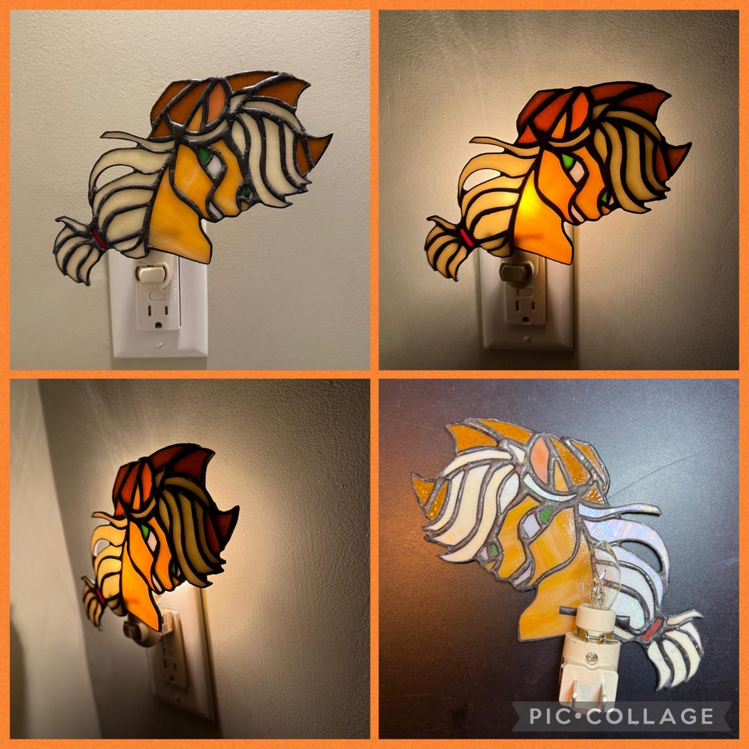 Applejack MLP Stained Glass Nightlight. - Etsy