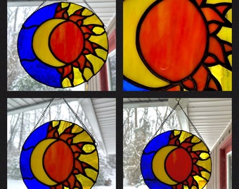 Moon and Sun Stained Glass