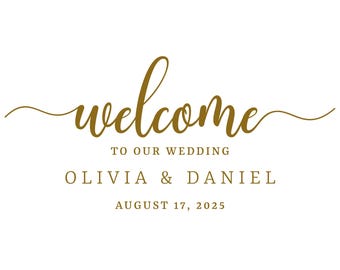 Custom Designed Wedding Vinyl Decal- Personalised with your Details - Choose Your Font, Colour and Size