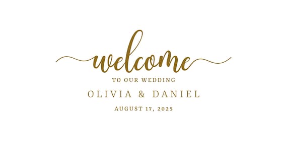 Custom Designed Wedding Vinyl Decal- Personalised with your Details - Choose Your Font, Colour and Size