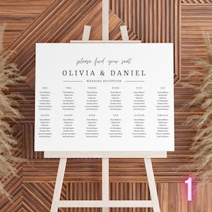 Calcomanía de vinilo con plano de asientos para bodas diseñado a medida: personalizada con sus detalles: elija su fuente, color y tamaño