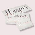 Personalised Vinyl Decal Stickers Name Labels Organising Labels Rose Gold Labels Wedding Wall Stickers
