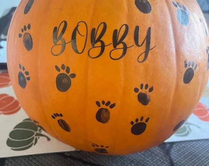 Custom Decal for Pumpkin, Custom Stickers for Pumpkins, Vinyl Name Decals for Pumpkins, Personalised Pumpkin Decal Only