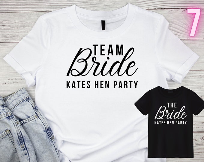 Hen Party Custom Iron On Vinyl Decal For T-Shirts - DECAL ONLY - Personalized Heat Transfer Vinyl Decal - Custom HTV for Shirts - Hen Do