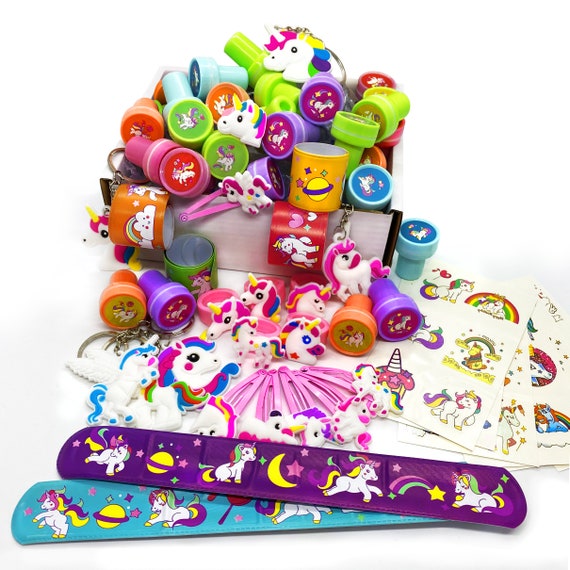 S SWIRLLINE Regalos de fiesta para niños, relleno de piñata – Regalos de  unicornio para niñas y niños, juguetes de caja del tesoro, premios de