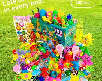 200 Pcs Birthday Party Favors for Kids Pinata Fillers - Basket Stuffers Gifts for Boys Girls - Classroom Reward Huge Box of Fun Toys Prizes