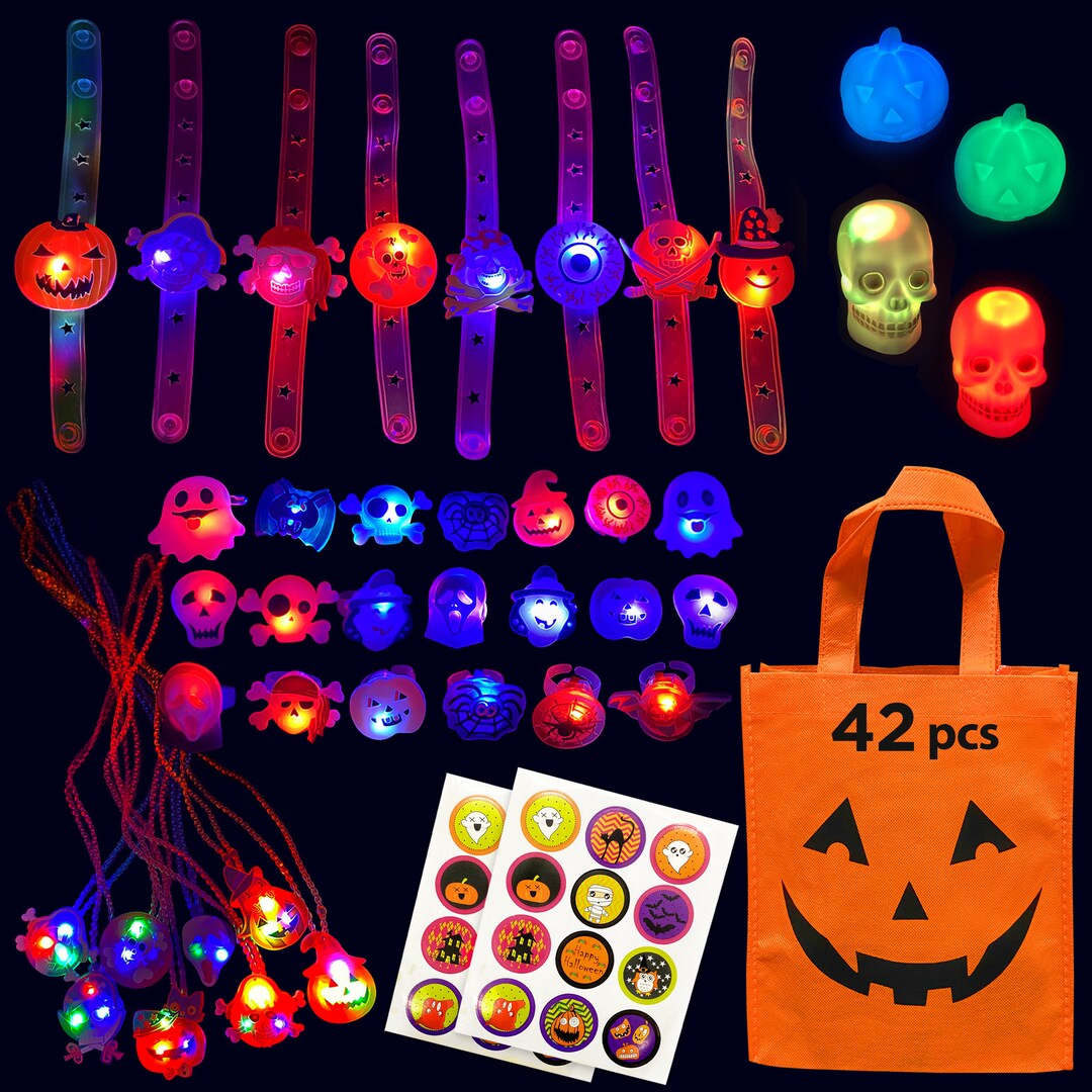 42 Pack Halloween Goodie Bag Fillers Light up Party Favors for Etsy