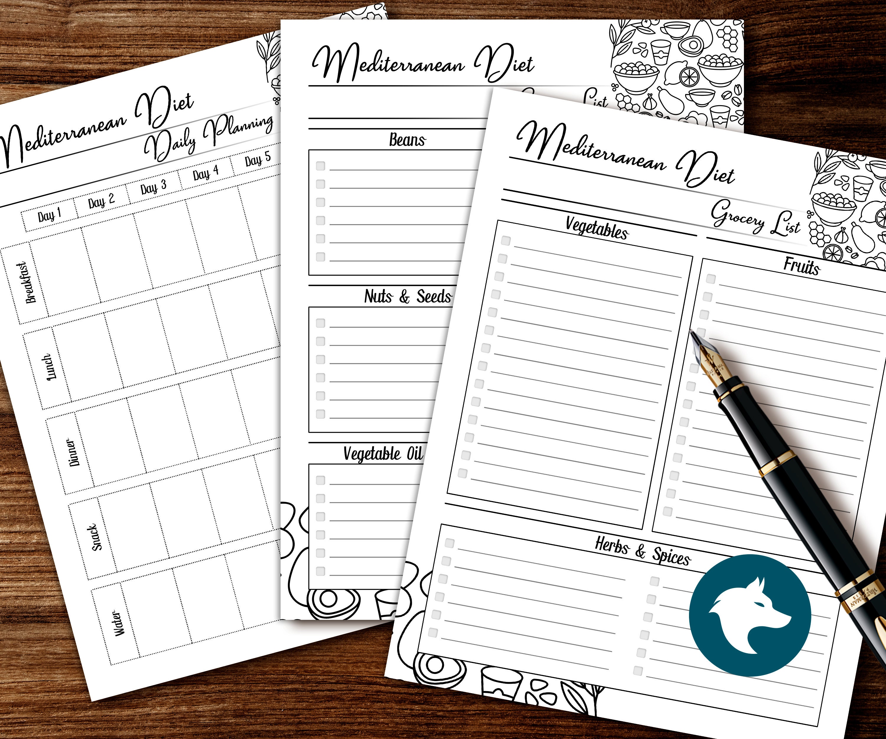 Mediterranean Diet Planner Printable Instant Download - Etsy