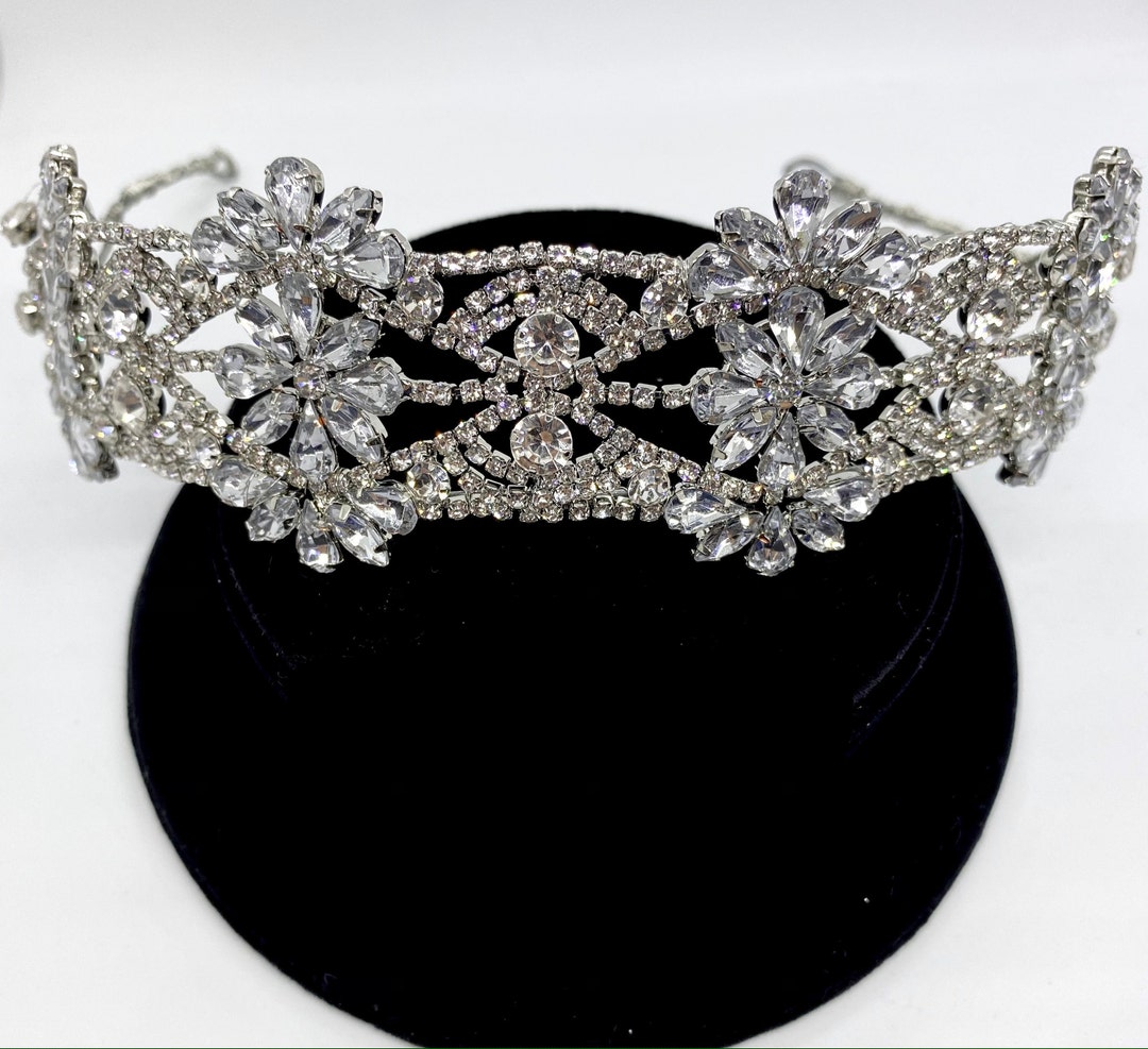 ⭐?Handmade NEW Crystal Tiara! Cz Crystal. Luxury Crystal Bridal Tiara – Handmade Zircon Wedding Crown  main image 4