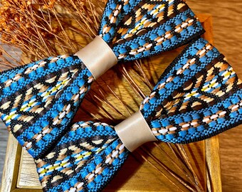 bows, boho bows , blue bows , holiday bows, embroidered bows, hair accessory, hair , rainbow bows, Christmas bows, toddler bows, baby bows,