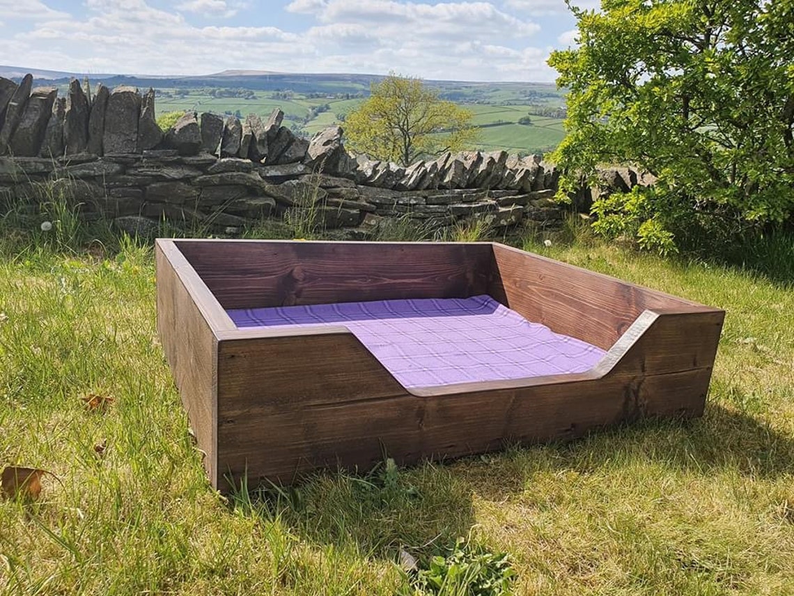 Handmade rustic wood dog beds Etsy