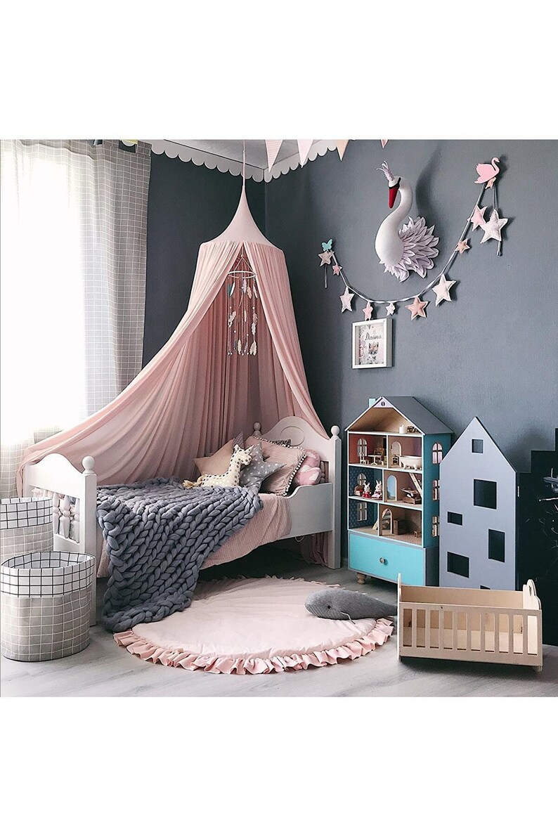 Pink Canopybed Canopybed Baldachinmontessori Bed Canopy Etsy