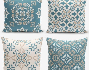Bohemian Boho Retro Throw Pillow Covers Floral Throw Pillowcase Ikat Cushion Covers Mandala Moroccan Pillow Cases Modern Pillow Covers 18x18