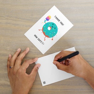 Danke, wie süß! - Lebendiges Grafikdesign - Perfekte Geschenkidee, um auf süße, leckere Weise Danke zu sagen - Standard Postkarte