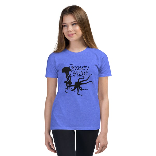 Beauty and Brains Sea Creatures - Youth Short Sleeve T-Shirt