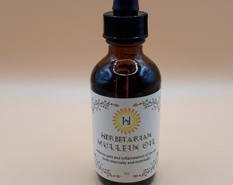 Aceite de gordolobo orgánico: para la inflamación supurativa y el dolor del oído interno y externo