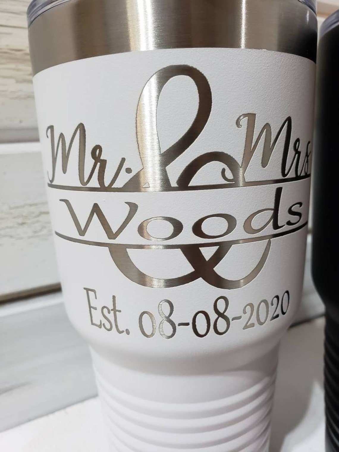 Wedding tumblers. Engraved on 2 sidesFree shipping. Wedding Etsy