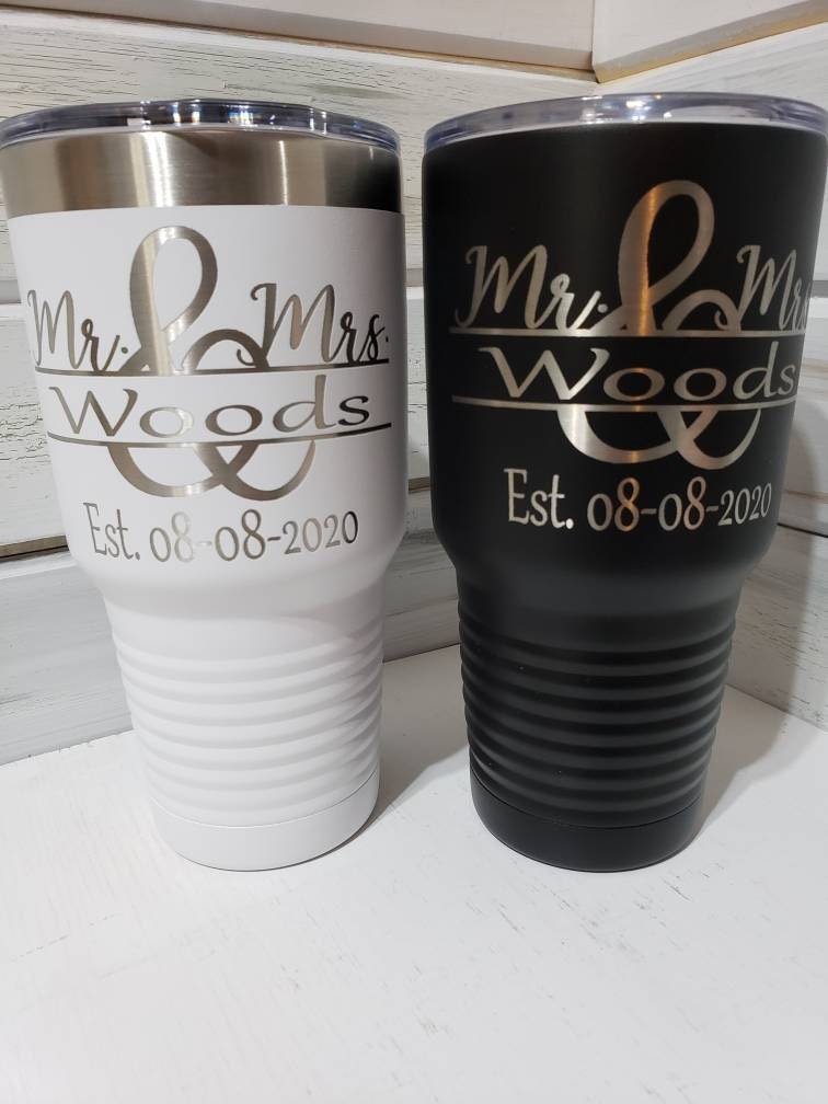 Wedding tumblers. Engraved on 2 sidesFree shipping. Wedding Etsy