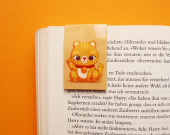 Magnetic Cat Bookmark, Orange Tabby Cat, Magnetic Cat Bookmark, Cute Book Accessory, Gift for Cat Lovers