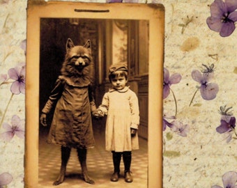 Victorian Card | Spooky Card | Greetings Card  | Birthday Card | Fox Card | Weird Card | Curiosity Card | Creepy Card | Alternative Card