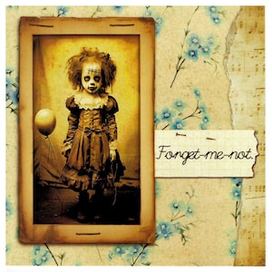 Carte Ne m'oubliez pas | carte effrayante | carte de voeux | carte d'anniversaire | Carte originale | carte d'anniversaire zombie | Carte alternative | Carte étrange |