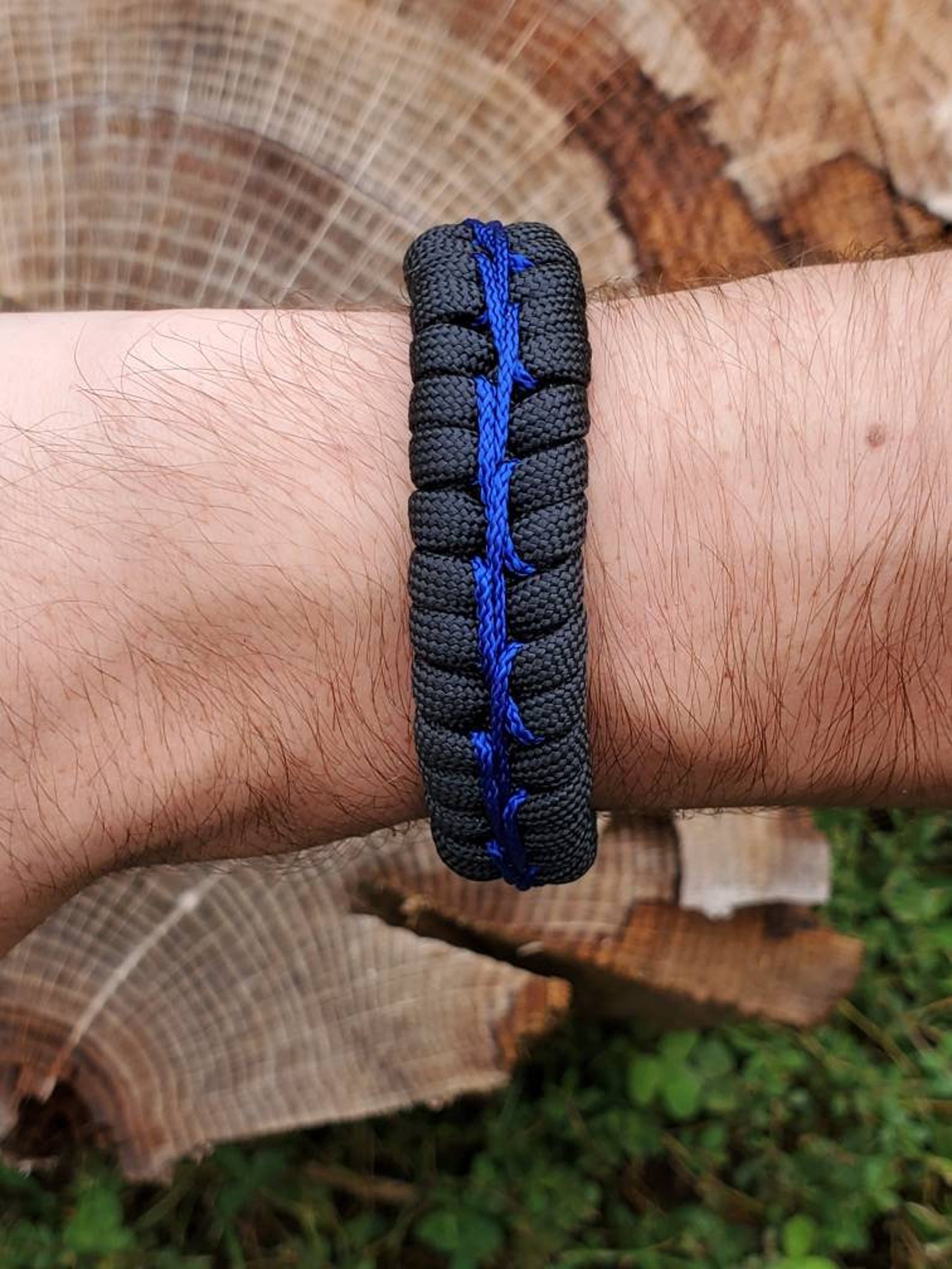 Thin Blue Line Paracord Bracelet Etsy