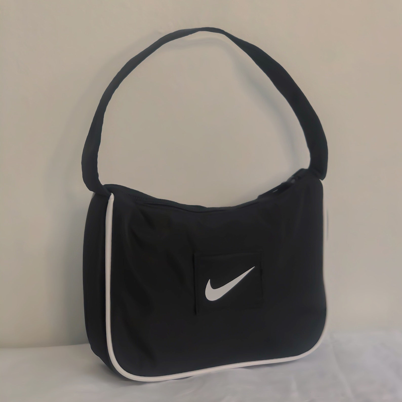 Reworked Nike Shoulder Bag Patched On Logo Etsy