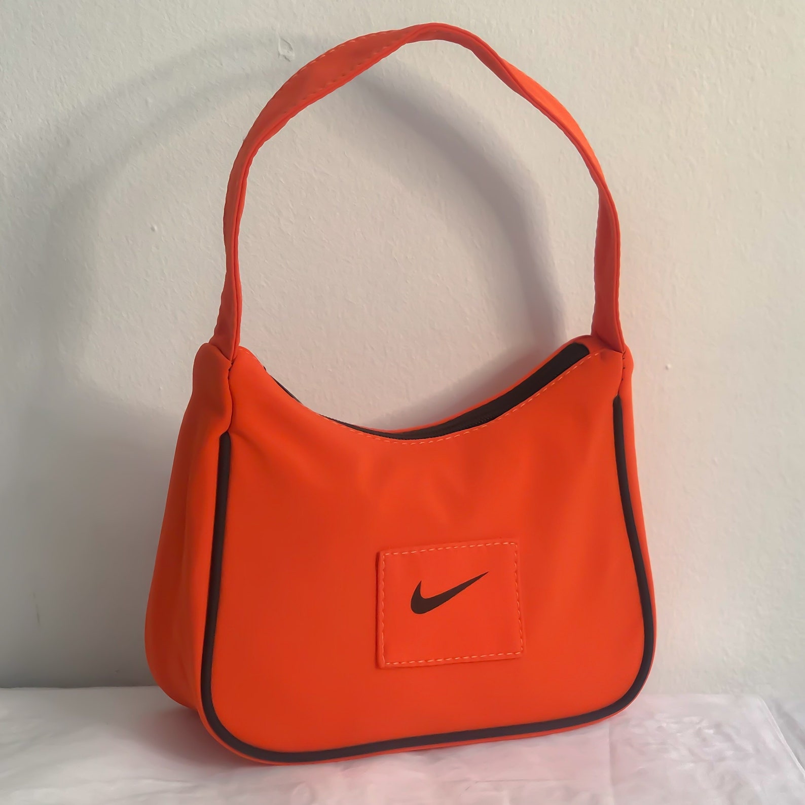 Reworked Nike Shoulder Bag Patched On Logo Etsy