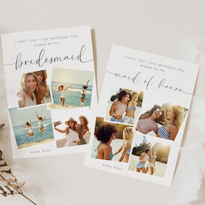 I Can't Say I Do Ohne You, Brautjungfer, Trauzeugin, Druckbare Karte - Sofort bearbeiten und herunterladen