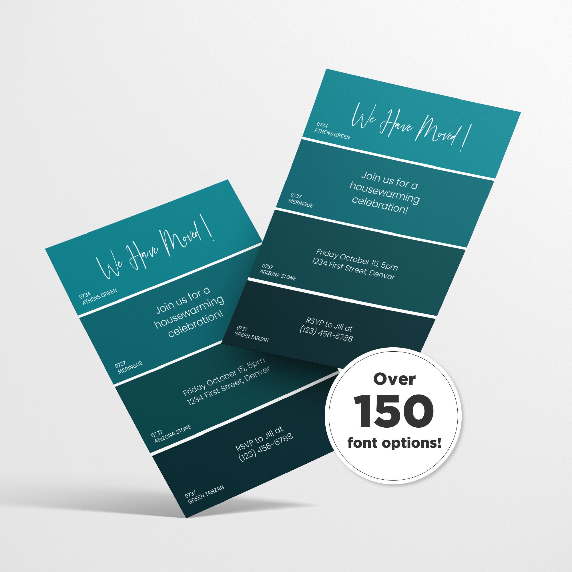 Paint Swatches Editable and Customizable Housewarming Etsy