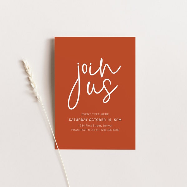 Please Invite Please Join Us Invitation - Etsy
