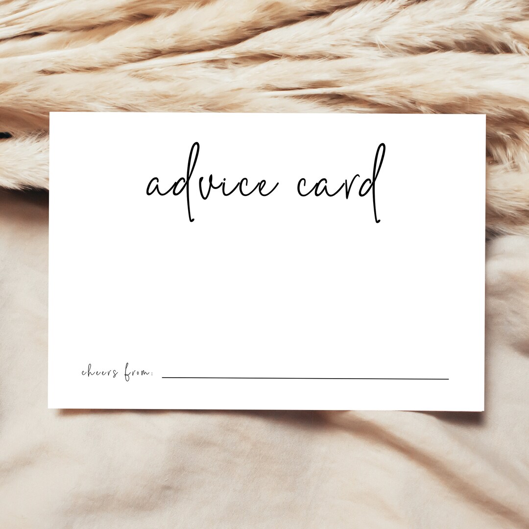 Simple Advice Card Script Font With Cheers From - Digital Retirement ...