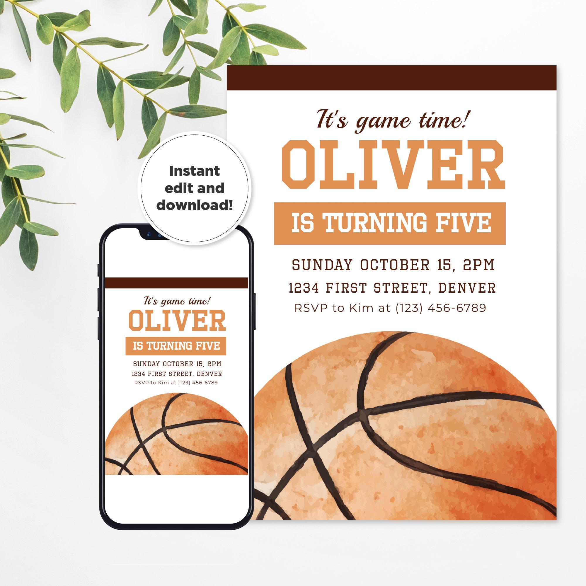 Carte Anniversaire Basket Gratuite à Imprimer Basketball ticket invitation - Etsy France