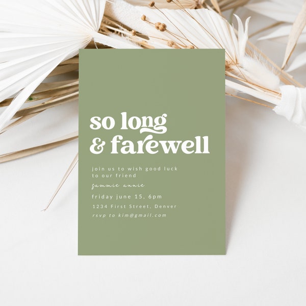Farewell Lunch Invitation - Etsy