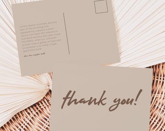 Custom Thank You Postcard: Modern Simple Design (Instant Download)