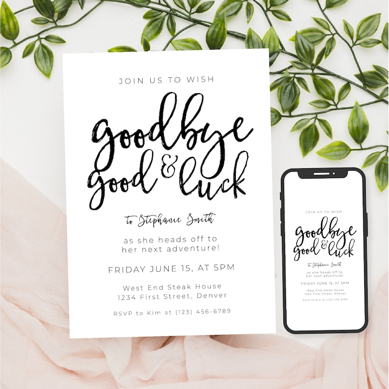 Farewell Lunch Invitation - Etsy