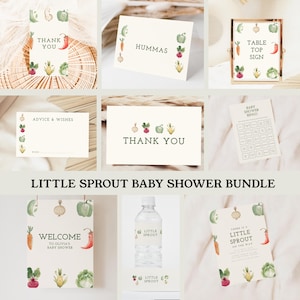 Little Sprout fruit- en groentepakket babyshowerpakket - direct bewerken en downloaden