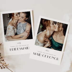 Merci d'avoir été ma demoiselle d'honneur, demoiselle d'honneur, carte de remerciement, cadeau de remerciement - modification et téléchargement instantanés