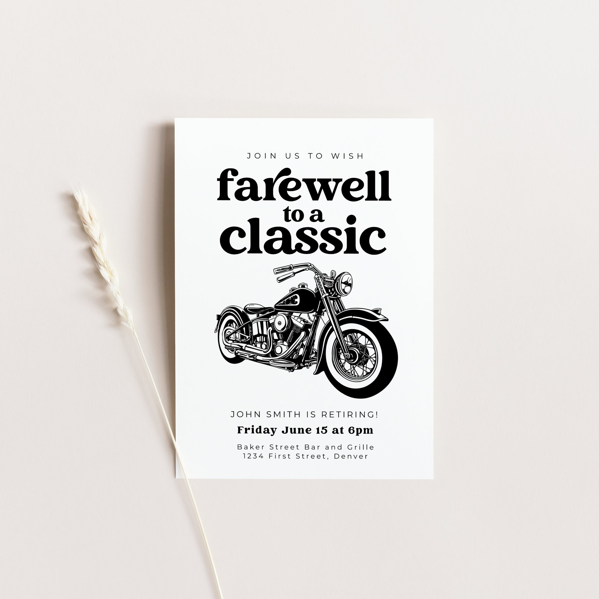 Farewell to a Classic - Retirement Party Invitation With Vintage